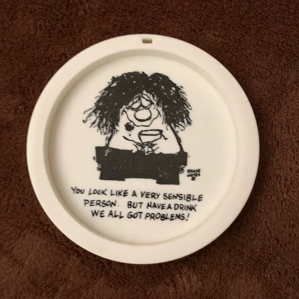 Vintage Cole Reese James Bar Drink Coasters 1960s Funny Cartoon MCM Collectible